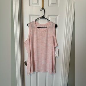 Athleta Vital Textured Tank 2.0 Island Coral Bright White. Sleeveless